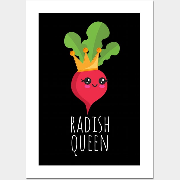 Radish Queen Kawaii Wall Art by DesignArchitect